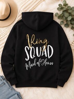 Maid of Honor Bachelorette Ring Squad Zip Hoodie